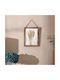 Handmade Wooden Sign Brown 25x7x20cm