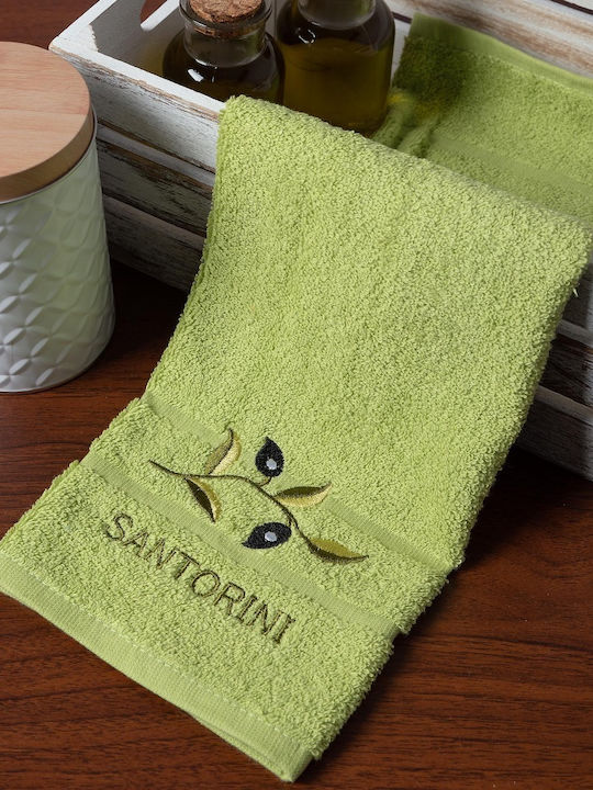 Silk Fashion Πετσέτα Προσώπου Σαντορινη 50x100εκ. Πράσινο