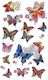 bsb Autocolante Flori Glitter 1 Foaie