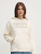 Damen Sweatshirt Kapuzen Beige