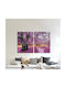 Canvas Painting Sunset in Mykonos Diptych 70x50cm 2 Pieces 35x50cm