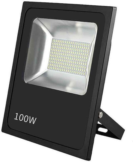 Universe Στεγανός Προβολέας LED 100W Ψυχρό Λευκό 6000K IP65