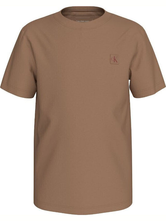 Calvin Klein Детска тениска Кафе Monogram