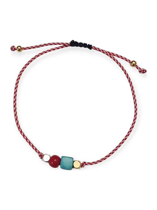 The Art of Beading Women's Bracelet Martaki made of Cord