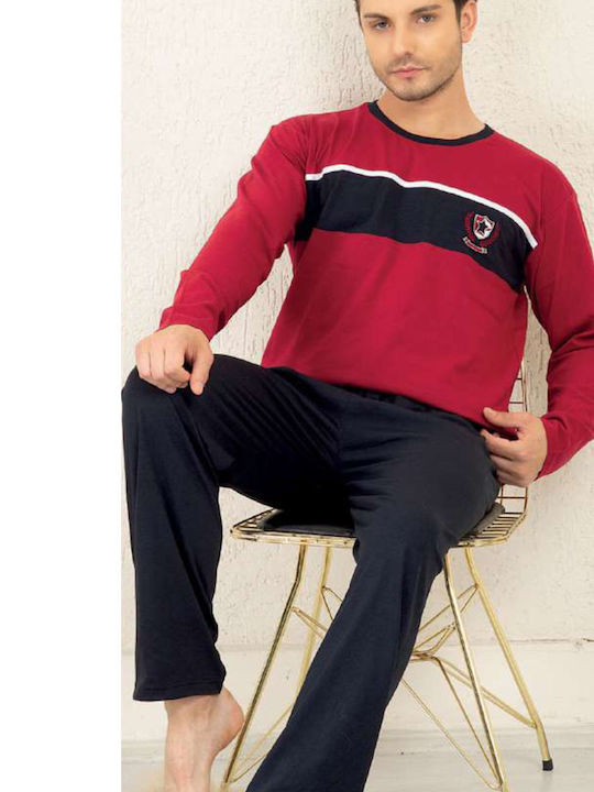 Rimoli Men's Winter Pajamas Set Bordeaux