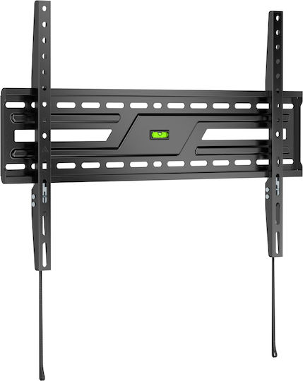 Powertech PT-1371 Βάση Τηλεόρασης Τοίχου έως 86" και 75kg Ασημί