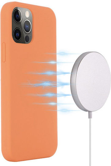Orange Umschlag Rückseite Silikon Orange (iPhone 14 Pro Max)