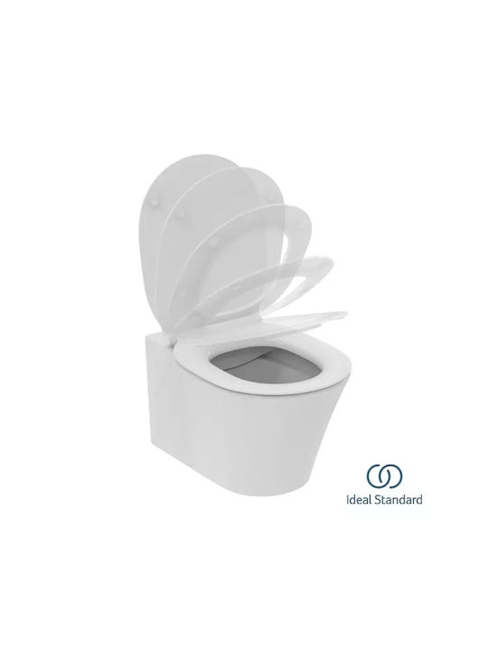 Ideal Standard Λεκάνη Κρεμαστή με Slim Κάλυμμα Soft Close Λευκή