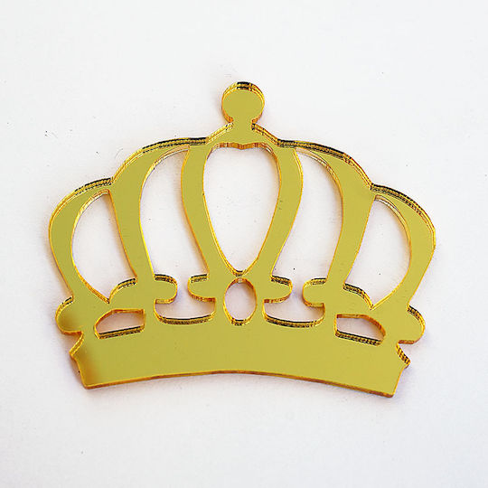 Decorative Plexi Glass Gold Shade Crown Design 14cm X 12cm Crp4/901203 Kaliso Kls-901203