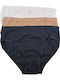 Βαμβακερά Femei Slip 3Pack White, Black, Skin