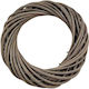 Jk Home Décor Στεφάνι Ψάθινο Γκρι 20cm