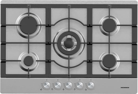 Heinner Gaskochfeld Autonom 75x51εκ. Silber