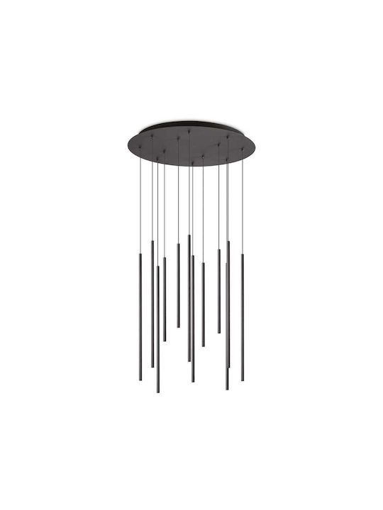Ideal Lux Filo Sp12 Pendant Light Black 60cm
