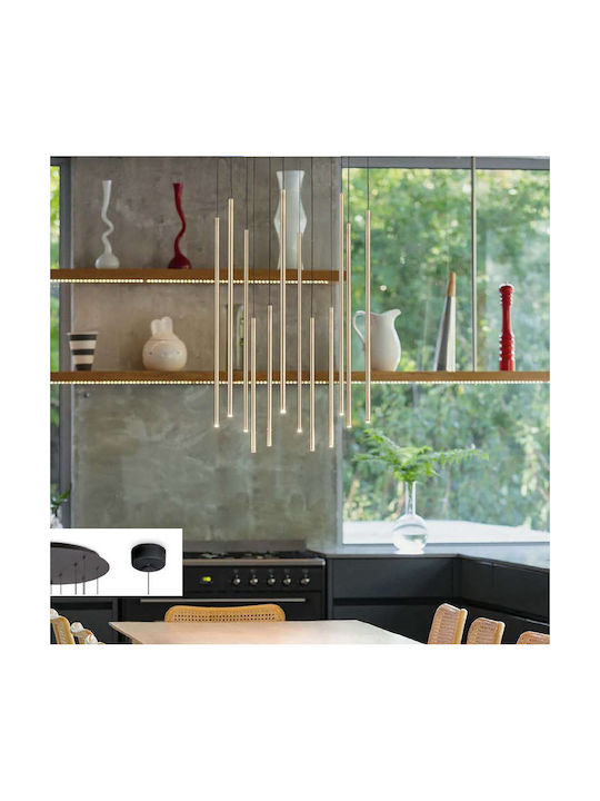 Ideal Lux Filo Sp12 Pendant Light Black 60cm