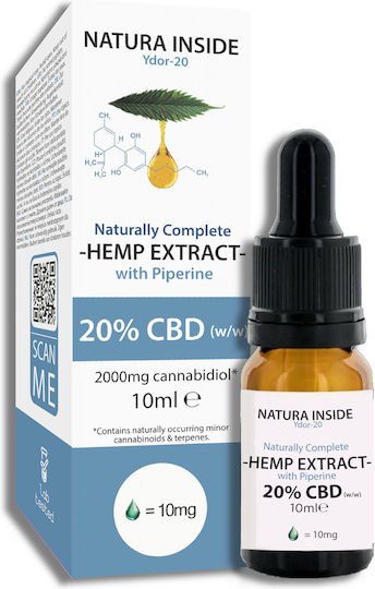 Natura Inside Ulei Produse din cânepă (CBD) în Picături cu 20% CBD și cu 2% CBG 10ml