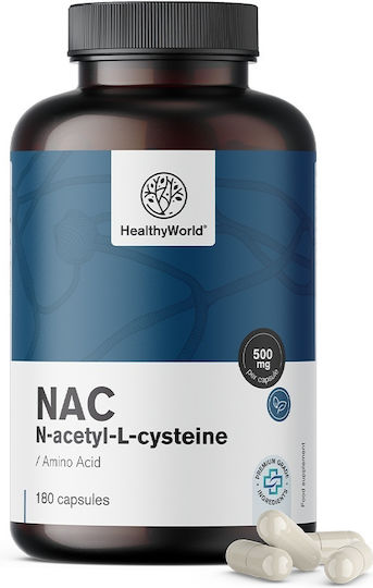 Healthy World NAC 500mg 180 Κάψουλες