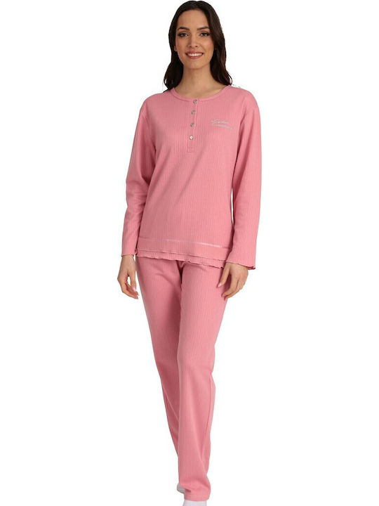 Lydia Creations Set Pijamale pentru Femei Pink