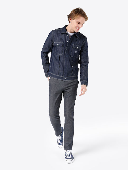 Trousers in Regular Fit Dark Blue
