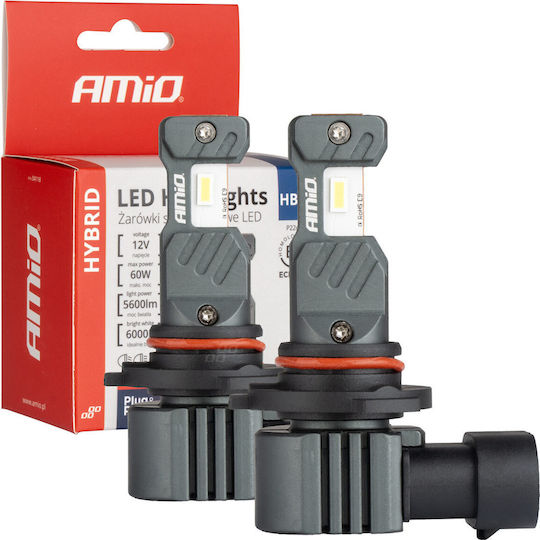 AMiO Lampen Auto Hybrid HB4-9006 Canbus LED 6000K Kaltes Weiß 12V 60W 2Stück