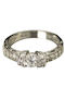 Tasoulis Jewellery Collection Μονόπετρο από Λευκόχρυσο 14K