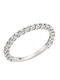 Ring with Zircon made of White gold 14K