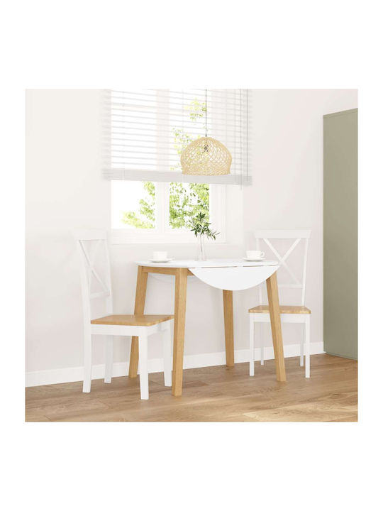 Dining Room Wooden Chair White 42.5x53.5x94cm 2pcs