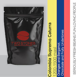 TwoStones Coffee Roasters Espresso Μονοποικιλιακός Colombia Supremo Αλεσμένος 250gr