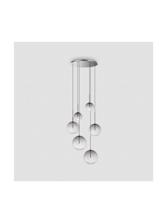Ideal Lux Equinoxe Sp6 Pendant Light Silver wit...