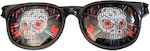 Glasses Black Skull Carnival Glasses