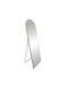 Inart Lorens Boden- oder Standspiegel mit Ovaler Form und Goldenem Aluminiumrahmen 150x46cm