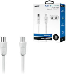 NOD Antenna Cable Coax Male - Coax Female White 5m