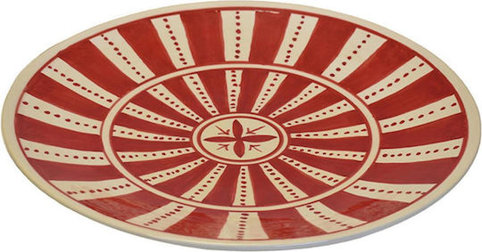 Atmosphera Red Line Dekorative Runde Platte Rote 40x40cm
