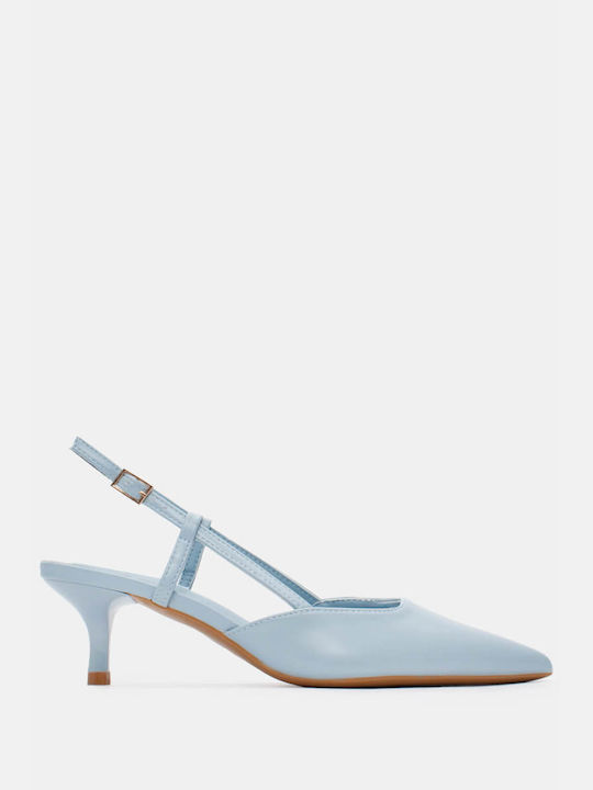 Luigi Pointed Toe Light Blue Heels