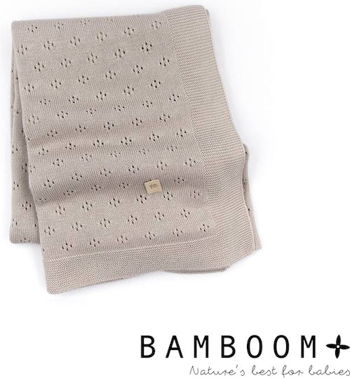 Bamboom Κουβέρτα Αγκαλιάς & Λίκνου Πλεκτή Μπεζ 75x100εκ.