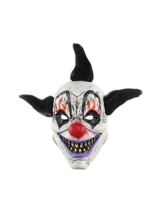 Clown Mask Black Tufts of Horror Latex Carnavalista 232637