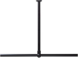 60 Ø 28 Mm Black Ceiling Support Bathroom Bracket Corner Sealskin