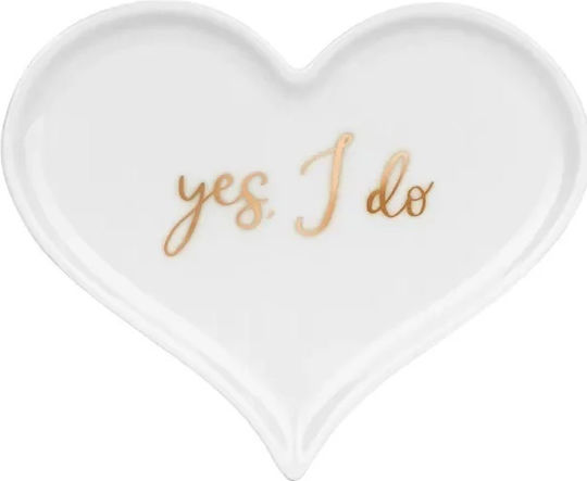 Porcelain Wedding Ring Holder Heart