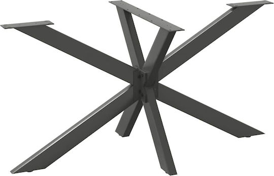 vidaXL Tischständer aus Metall Charcoal 150x78x72cm