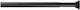 Sealskin Telescopic Straight Shower Curtain Rod with Suction Cup Stainless Steel Black Ø20mm 110-185cm