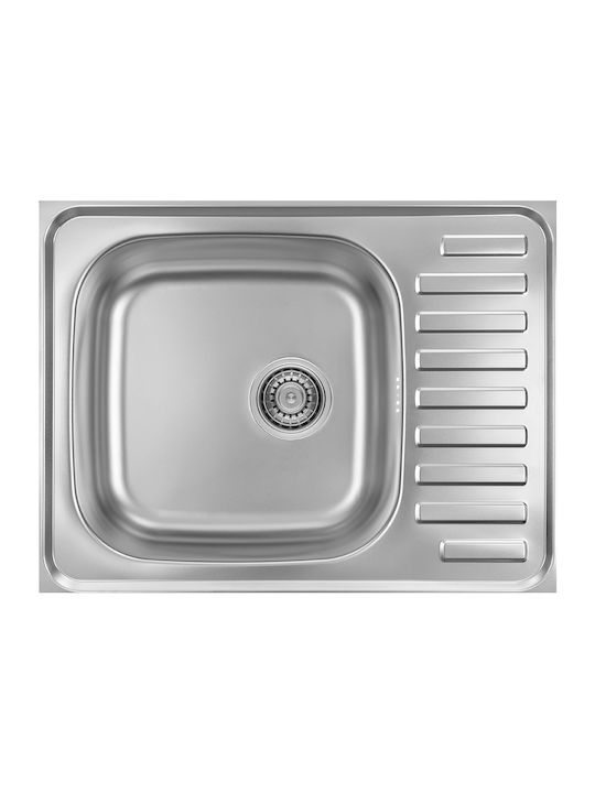 Kuchinox Ένθετος Νεροχύτης Inox Brushed Μ65xΠ50cm Ασημί