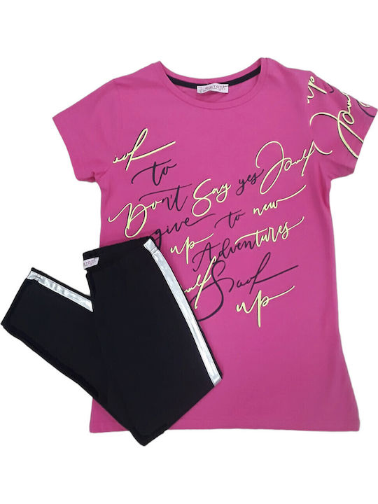Kids' Set with Leggings Summer 2pcs Pink