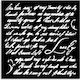 Thick Stencil 12x12cm Stamperia Masquerade Script