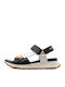 Leather Women's Flat Sandals Sporty in White Color