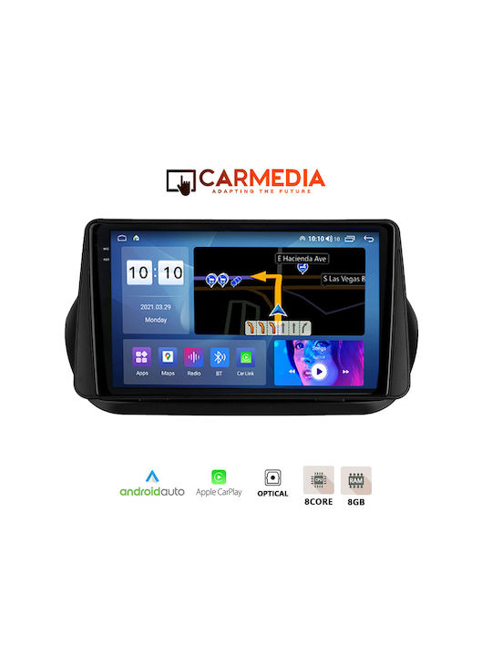 Carmedia Car Audio System for Peugeot 2008 2018 (Bluetooth/USB/AUX/WiFi/GPS/Apple-Carplay/Android-Auto) with Touch Screen 9.5"