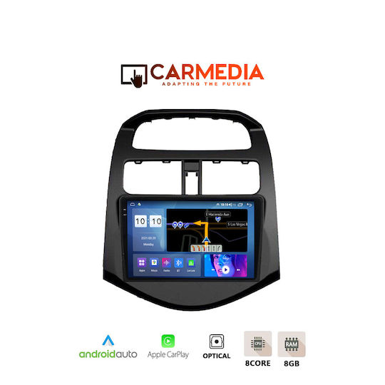 Carmedia Car Audio System for Chevrolet Spark 2009-2015 (Bluetooth/USB/AUX/WiFi/GPS/Apple-Carplay/Android-Auto) with Touch Screen 9.5"