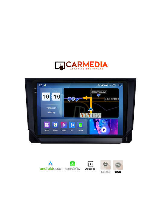 Carmedia Sistem Audio Auto pentru Seat Arona 2018 (Bluetooth/USB/AUX/WiFi/GPS/Apple-Carplay/Android-Auto) cu Ecran Tactil 9.5"