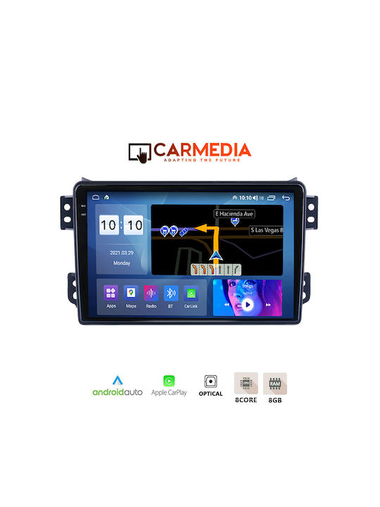 Carmedia Auto-Audiosystem für Opel Agila Suzuki Spritzer 2008 (Bluetooth/USB/AUX/WiFi/GPS/Apple-Carplay/Android-Auto) mit Touchscreen 9.5"