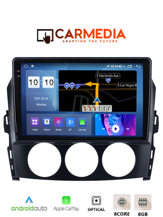 Carmedia Car Audio System for Mazda MX-5 2005-2015 (Bluetooth/USB/AUX/WiFi/GPS/Apple-Carplay/Android-Auto) with Touch Screen 9.5"