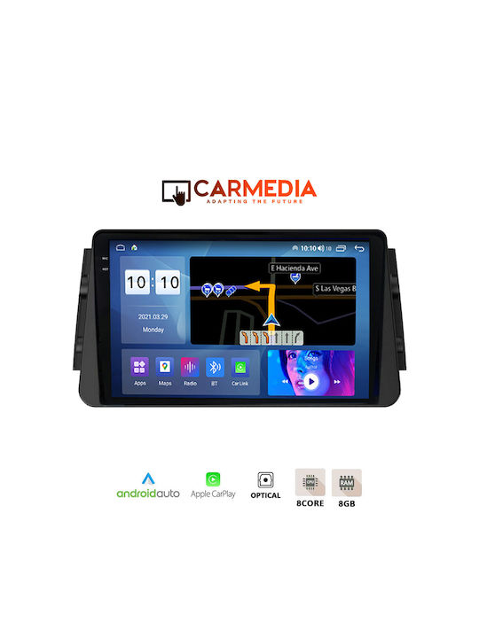 Carmedia Ηχοσύστημα Αυτοκινήτου για Nissan Micra 2017 (Bluetooth/USB/AUX/WiFi/GPS/Apple-Carplay/Android-Auto) με Οθόνη Αφής 9.5"