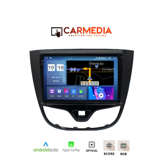 Carmedia Auto-Audiosystem für Opel Karl 2014-2019 (Bluetooth/USB/AUX/WiFi/GPS/Apple-Carplay/Android-Auto) mit Touchscreen 9.5"
